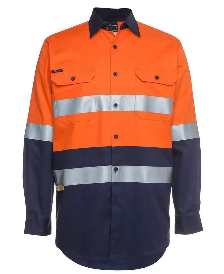 Jb's Wear Work Wear Orange/Navy / XS JB'S Hi-Vis Long Sleeve Shirt 6HLS